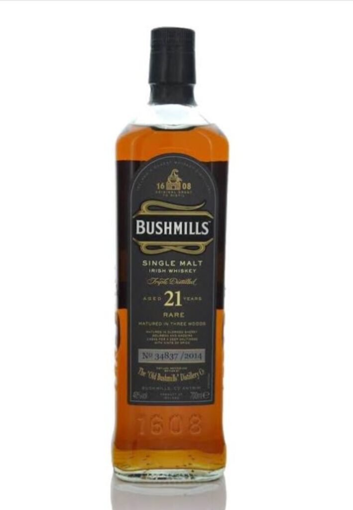 ウイスキー Bushmills 21 Years Single Malt Irish Bushmills-21-709x1024.jpg