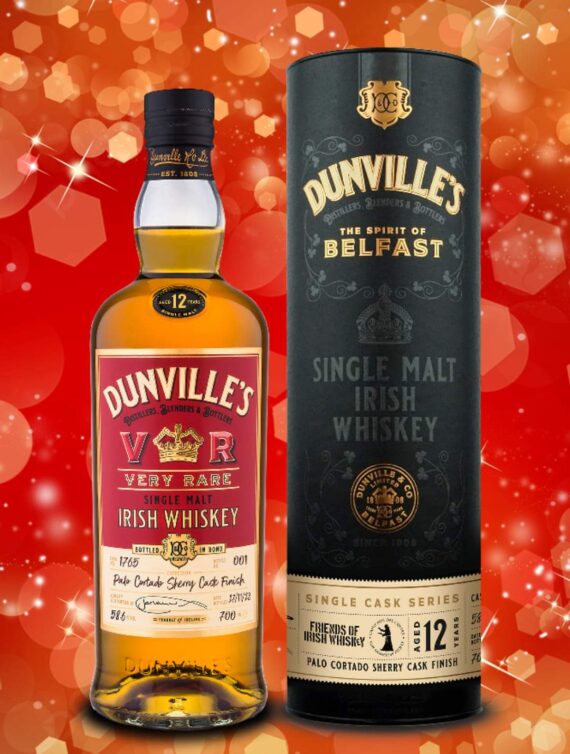 Dunvilles - Friends Of Irish Whiskey - 12 Year Old - Single Malt - Single Cask - Palo Cortado Sherry Cask Finish - 50ml Sample* 1